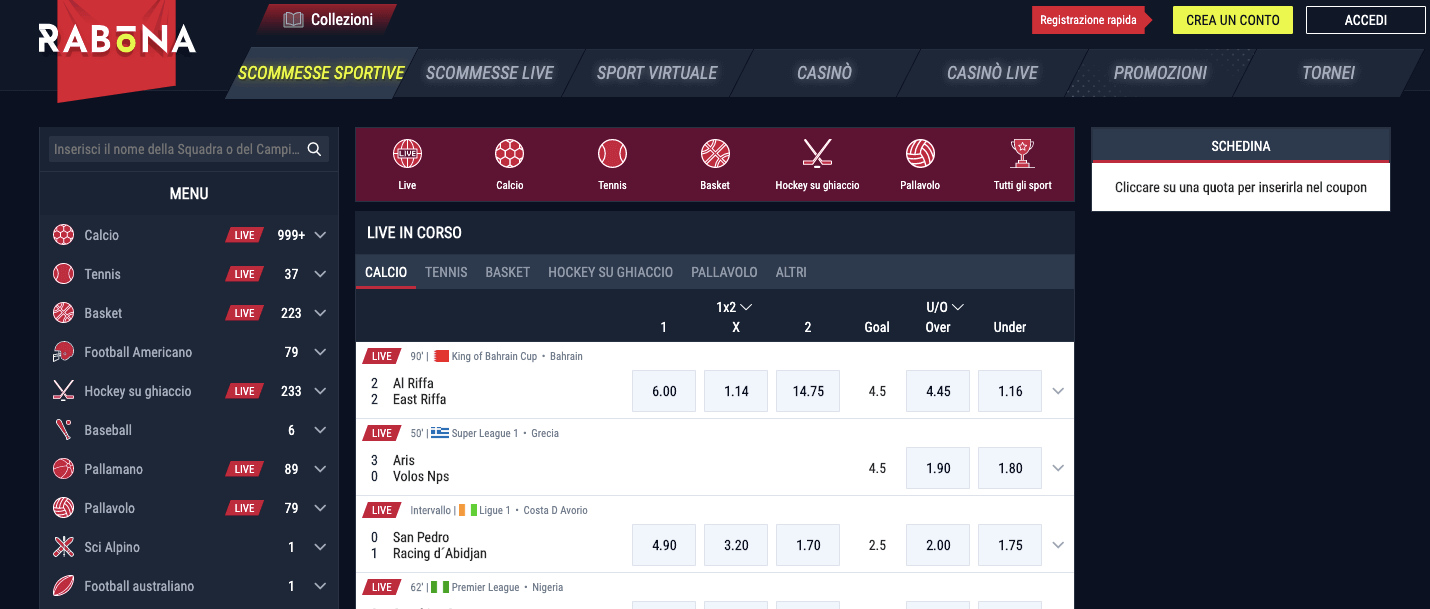Rabona Scommesse Rabona Scommesse